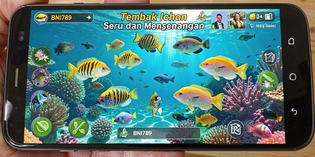Tampilan gameplay seru BNI789 dengan aksi tembak ikan yang menegangkan.