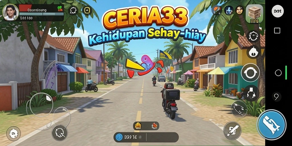 Tampilan seru gameplay CERIA33 dengan aktivitas harian yang menarik.