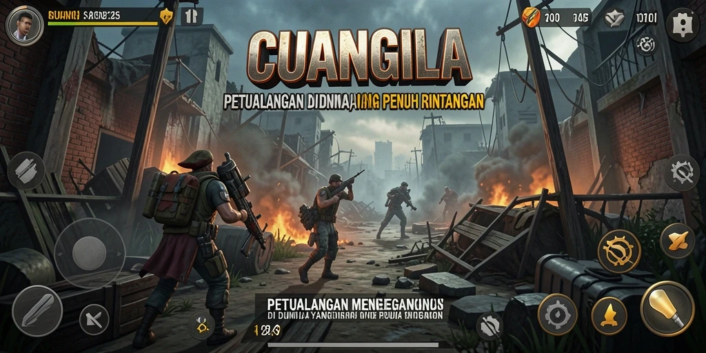 Screenshot utama CUANGILA menampilkan gameplay Adventure yang mendebarkan.
