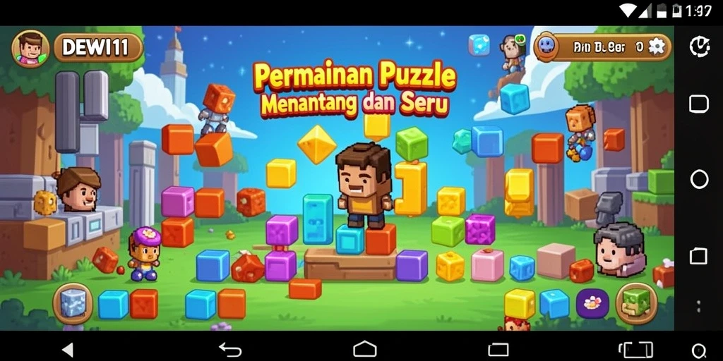 Screenshot DEWI11 menampilkan gameplay Puzzle yang seru dan menantang.