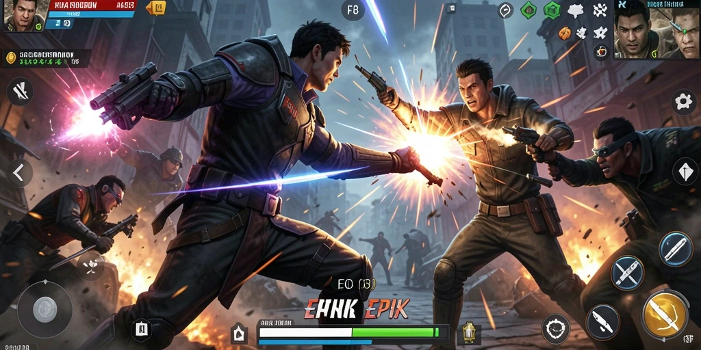 Screenshot utama F08 menampilkan aksi pertempuran yang mendebarkan.