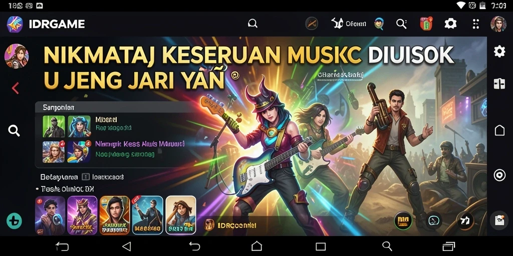 Screenshot gameplay IDRGAME menampilkan aksi bermain musik yang mendebarkan.