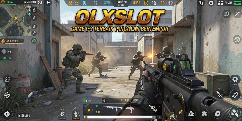 Screenshot menunjukkan aksi mendebarkan dari gameplay OLXSLOT di medan perang.