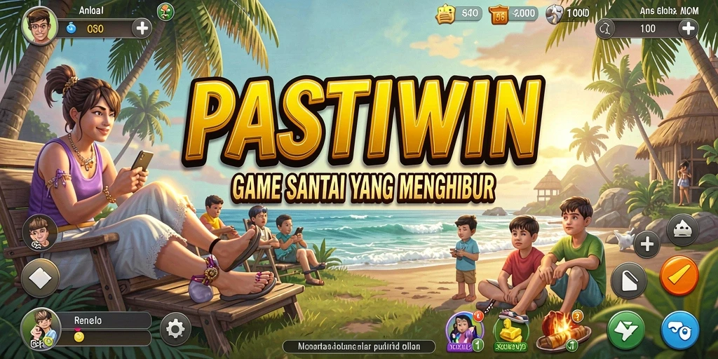 Tampilan gameplay PASTIWIN yang ceria dan menarik.