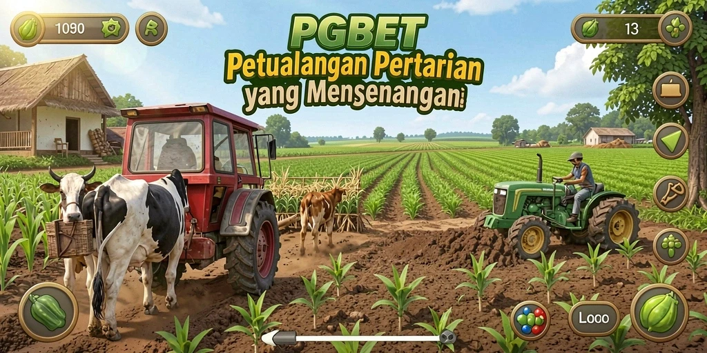 Tampilan gameplay PGBET yang menggambarkan lahan pertanian yang subur.