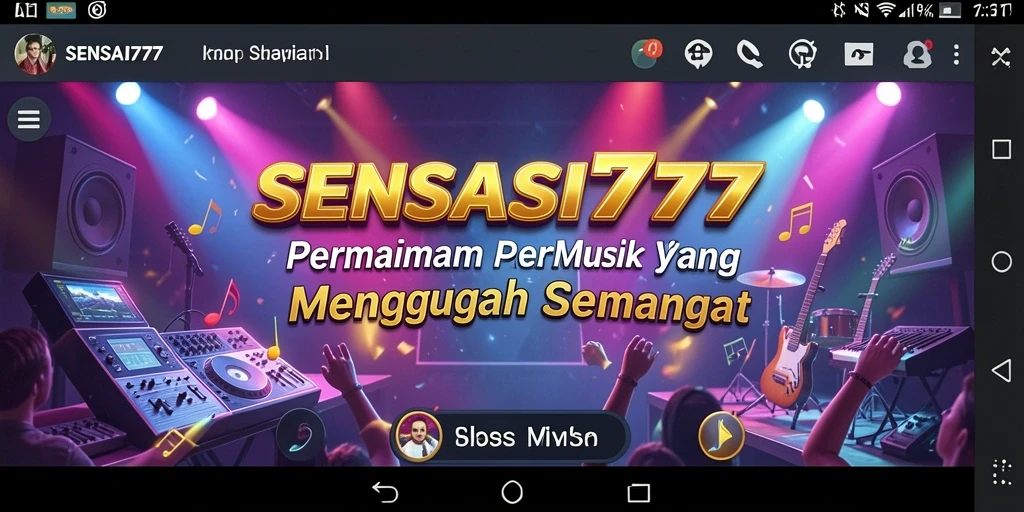 Tampilan menarik dari gameplay SENSASI777 saat pengguna bernyanyi.