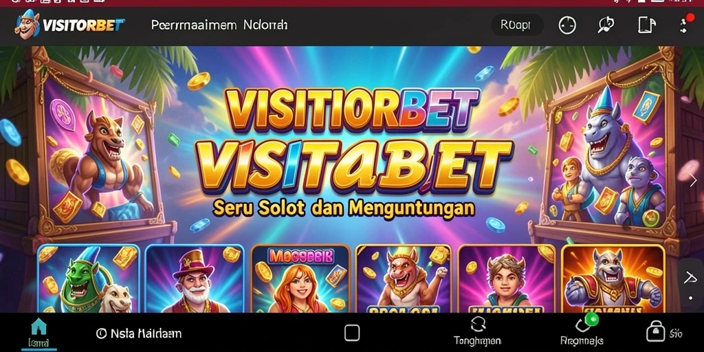 Tampilan gameplay utama VISITORBET dengan tema Slot yang menarik.